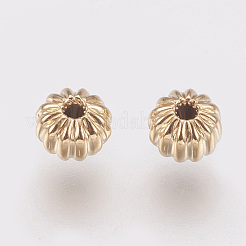 Латунная гофрированная бисера&nbsp;LS-X-KK-S314-4mm-13G