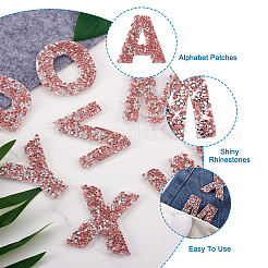 Нашивки со стразами в виде алфавита&nbsp;FW-TAC0001-01C