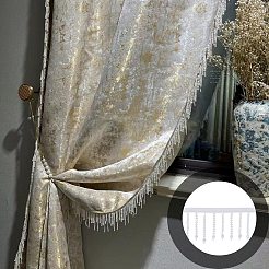 1шт. лента с кисточками из стеклянных бусин&nbsp;OCOR-AN0001-07