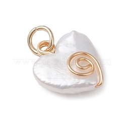 Подвески в форме сердца из натурального жемчуга кеши&nbsp;PALLOY-JF04809-01