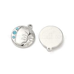 Подвески из нержавеющей стали 304 со стразами&nbsp;STAS-L308-06P