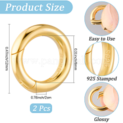 925 пружинные кольца из стерлингового серебра&nbsp;STER-CN0001-43G