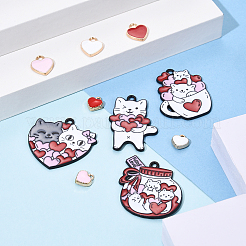 38шт 10 стиля сплава эмалевые подвески&nbsp;ENAM-YW0004-85