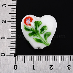 Бусины из стекла миллефиори ручной работы с неровностями&nbsp;LAMP-N024-42F