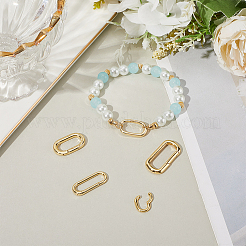 5 шт. 5 стиля латунных пружинных затворных колец&nbsp;KK-SC0006-34