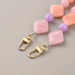 Ручки сумки из бисера с имитацией драгоценных камней&nbsp;FIND-WH0033-63LG-08