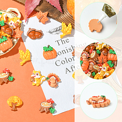 48 шт. 8 стиля осенняя тематика смоляные кабошоны&nbsp;RESI-SC0036-38