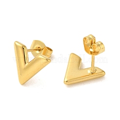 Серьги-гвоздики из нержавеющей стали 304 с вакуумным покрытием PVD&nbsp;EJEW-C099-03G