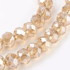 Стеклянные бусины с гальваническим покрытием &nbsp;LS-GLAA-K027-PL-A07