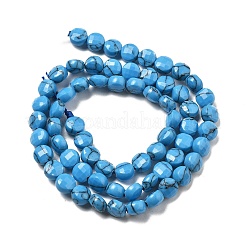 Синтетических нитей бирюзовые бусы G-C179-A6mm-18