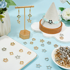 160шт 8 стиля 2-отверстия ccb пластиковая рамка для бусин&nbsp;CCB-SP0001-09