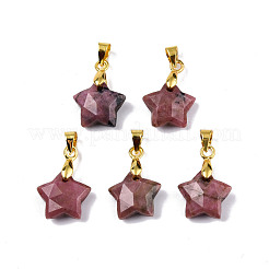 Подвески из натурального родонита&nbsp;G-N326-142-05