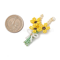 3d букет из стеклянных бисера с подвесками-бантиками&nbsp;PALLOY-MZ01153-01