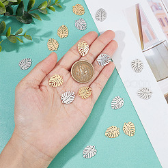 20 шт. подвески из нержавеющей стали 201 двух цветов&nbsp;STAS-SC0004-12