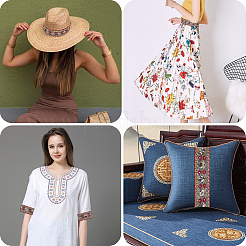 Полиэфирные ленты в национальном стиле&nbsp;SRIB-WH20020-045B