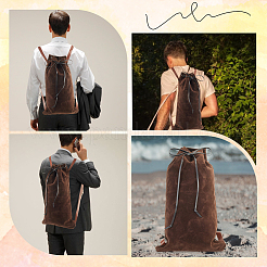 Рюкзаки из флокированного волокна с завязками&nbsp;ABAG-WH20019-02B