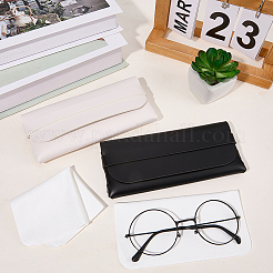 2 шт. 2 цвета портативный футляр для очков из искусственной кожи&nbsp;AJEW-CN0005-20