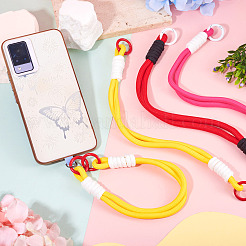 3 шт. 3-цветный полиэстеровый шнур для телефона&nbsp;AJEW-TA0002-62B