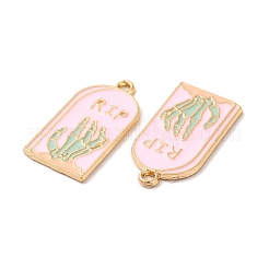 Подвески из эмалевого сплава с покрытием из легкого золота ENAM-L040-005KCG-02