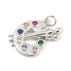 Стойки покрытие латунь проложить красочные кубический цирконий подвески&nbsp;X-KK-Z048-05P