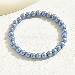 Уникальные серебряные браслеты из круглых бусин со стеклянным жемчугом для женщин&nbsp;YJ5137