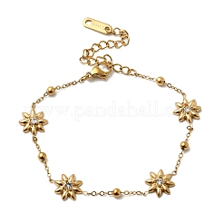 Браслеты из нержавеющей стали 304 с кристаллами и стразами для женщин&nbsp;LS-BJEW-G763-05G