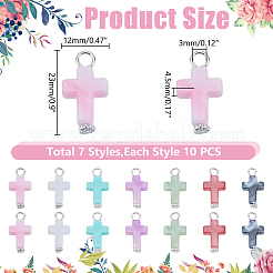 70 шт. 7-х цветные акриловые подвески с имитацией драгоценных камней&nbsp;PALLOY-HY00119