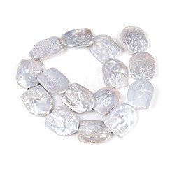 Нити бусин из натурального зернистого жемчуга кеши в стиле барокко&nbsp;PEAR-S022-08