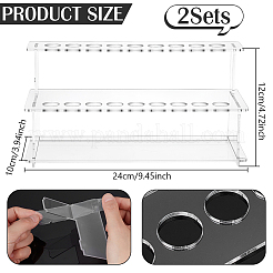 2-уровневый акриловый держатель для винных пробок с 18 отверстиями&nbsp;ODIS-WH0080-08A