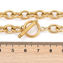 Женские ожерелья из толстой цепочки из нержавеющей стали 304&nbsp;NJEW-Z072-02G