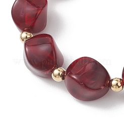 Эластичные браслеты из акриловых бусин&nbsp;BJEW-JB13236-02