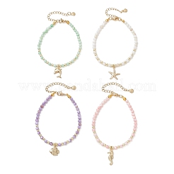 4 шт. браслет с подвесками в виде морских организмов из нержавеющей стали 304&nbsp;BJEW-JB13305