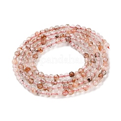 Нити бусин из натурального черного золота с рутилированной кварцевой крошкой&nbsp;G-N342-21A-01