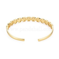 Эмалевый браслет-манжета с улыбающимся лицом&nbsp;BJEW-S141-09