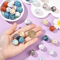 20шт непрозрачные акриловые бусины&nbsp;ACRP-YW0001-17