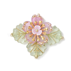 Подвески-цветы из латунного стекла и бисера&nbsp;PALLOY-MZ01118