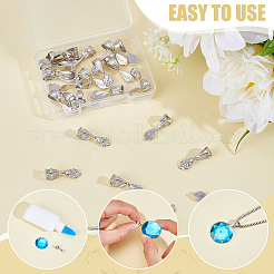 30 шт. латунные плоские накладные скобы для крепления на стойку&nbsp;KK-HY0004-20