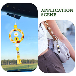 Наборы для самостоятельного изготовления брелока-подсолнуха из железных бусин&nbsp;DIY-TA0010-21