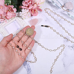 Ремешок на шею для очков из цепочек со стразами и сплавом&nbsp;AJEW-WH0609-307KCG