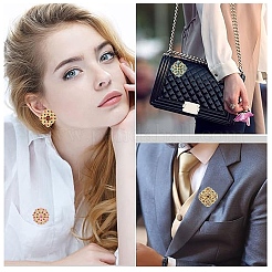 12шт изысканная брошь со стразами&nbsp;JEWB-YW0001-03