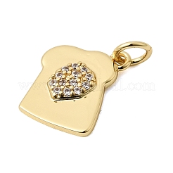 Латунные микропаве прозрачные кубические циркониевые подвески&nbsp;KK-L267-06G