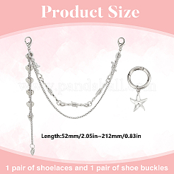 4 шт. 2 стиля железной цепи панцирного типа с цепями из сплава с узловыми звеньями&nbsp;HJEW-DR00259