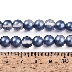 Запекание окрашенные прозрачные стеклянные бусины нити&nbsp;DGLA-N011-8mm-08