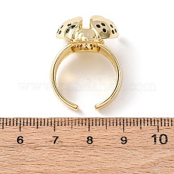 Регулируемые латунные манжеты с микропаве из кубического циркония&nbsp;RJEW-H263-263A-G