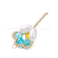 Подвески в виде тюльпанов из стеклянного бисера&nbsp;PALLOY-MZ01214-02