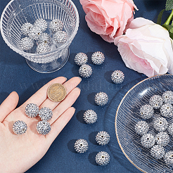 40 шт. бусины из смолы со стразами&nbsp;RESI-SC0003-14C