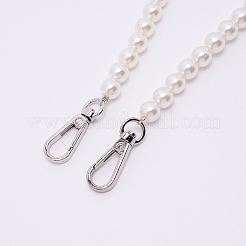 Ручки для мешков с круглыми бусинами из белого акрила&nbsp;FIND-TAC0006-21D-02