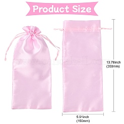 Розовый атласный мешочек для бутылки вина&nbsp;ST-CJ0033-01