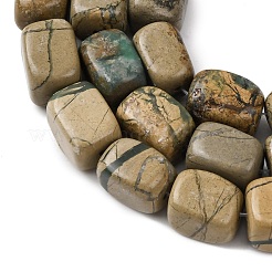 Натуральные зеленые бусины с прожилками дракона&nbsp;G-D098-D01