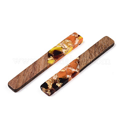 Большие подвески из прозрачной смолы и орехового дерева&nbsp;RESI-TAC0017-70-A03